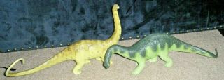 Vintage 1988 Safari Ltd.  The Carnegie Apatosaurus & Diplodocus Figures Guc