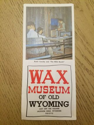 1960s Wax Museum Old Wyoming Jackson Hole Tourist Brochure City Street Road Map