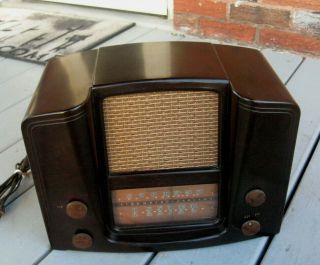 Vintage Art Deco Mid Century Bakelite Stromberg Carlson Radio Weird Unique