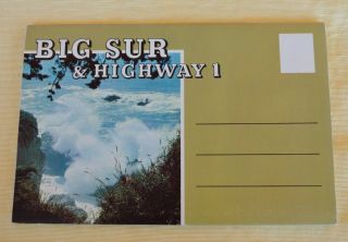 Vtg Big Sur & Highway 1 Ca Coastline Travel Souvenir Folder Booklet 13 Pics