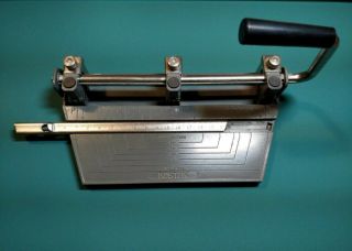 Vintage Boston 3 - Hole Heavy Duty Metal Punch Adjustable Hole Positions