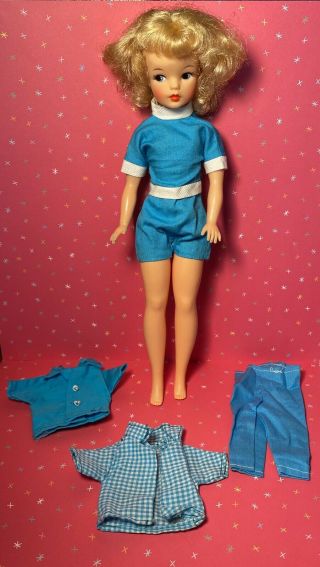 Vintage Ideal Platinum TAMMY DOLL with Outfit,  Xtra Clothes 2