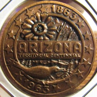 1963 Arizona Territorial Centennial Token - Az Ariz.