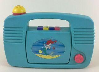 Disney Little Mermaid Sing - A - Long Cassette Tape Player Microphone Vintage Ariel