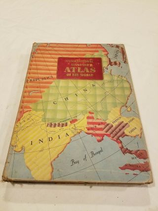 Vintage International Standard Atlas Of The World Copyright 1955