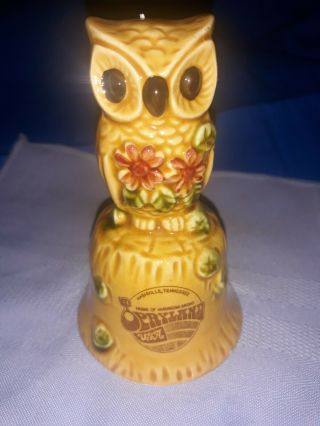Vintage Opryland Souvenir Ceramic Owl Bell 1970 