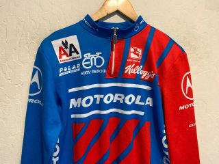 Vintage Team Motorola Eddy Merckx Long Sleeve Cycling Jersey Size M/L Giordana 2