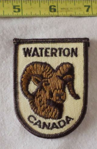 Vintage Canada Waterton Patch Bighorn Sheep Ram