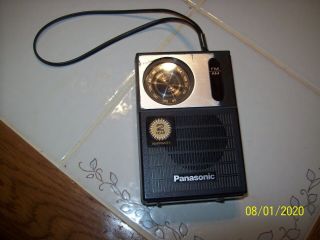 Vintage Panasonic Rf - 508 Am & Fm Transistor Radio &