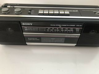 Vintage Sony Sound Rider Cfs - 210 Boom Box Tape Deck Cassette Player Radio
