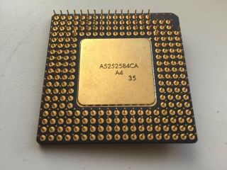 Intel Pentium Overdrive Podp5v83 Su014,  Socket 3,  Vintage Cpu,  Gold,  No Heatsink