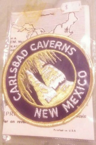 Carlsbad Caverns Mexico Patch Emblem Trailblazer Usa Vintage Package Nos