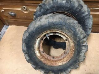 2 Gravely 8 " Split Wheel Rims With Goodyear 4.  00 - 8 Tire Vintage Walk Behind