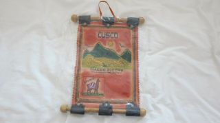 Handmade Machu Picchu Cusco Vintage Leather Poster