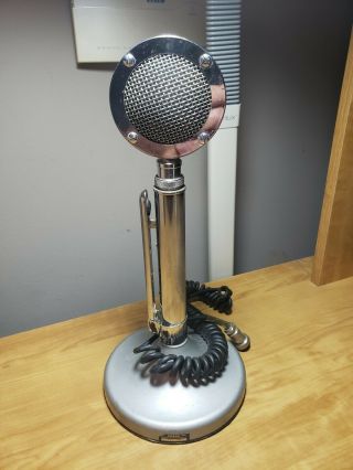 Vintage Astatic D - 104 Lollipop Ham Cb Radio T - Ug9 Stand Base Microphone Mic