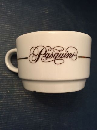 Vintage Pasquini Cappuccino Expresso Coffee Cup Music Puccini Art Bernini Italy