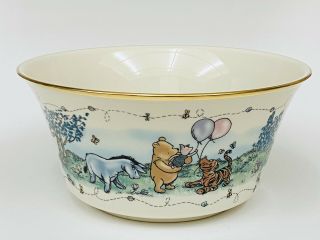 Vtg Lenox Classic Winnie The Pooh Balloons Of Cheer 8.  5” Round Serving Bowl