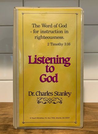 Vintage Audiobook On Cassette - Listening To God By Dr Charles Stanley (6 Tapes)