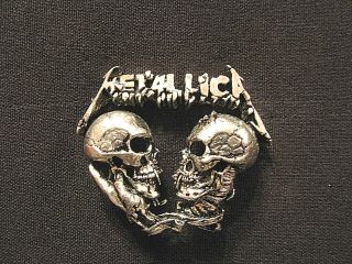 Metallica Official1993 Vintage Pewter Pin Uk Import Poker/alchemy Sad But True
