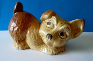 Vintage English Pottery Mid Century 1646 Sylvac England Puppy Dog Figurine