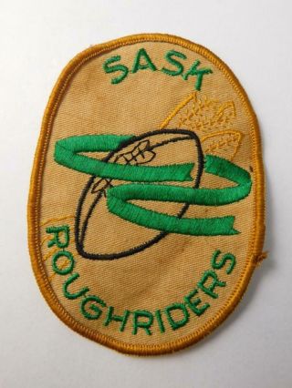 Saskatchewan Roughriders Cfl Football Vintage Hat Patch Fan Souvenir Badge