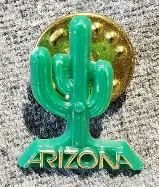 Lmh Pin Pinback Tie Lapel Arizona Cactus Saguaro Cacti 4 - Arm Shooting Bird Logo