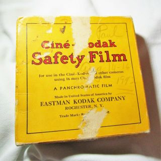 Vtg 16 Mm Home Movie Film Cine - Kodak Film 1942 Boy & Dog 4” Spool B&w