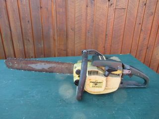 Vintage Pioneer P28e Chainsaw Chain Saw With 16 " Bar