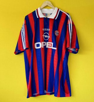 Vintage Adidas Bayern Munchen Opel Home Football Jersey Shirt 1996/1997 Mens Xxl