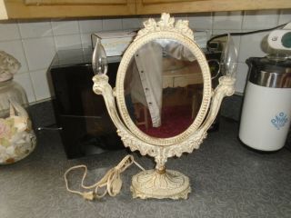 Vintage Vanity Mirror Light Up Make Up Mirror Standing