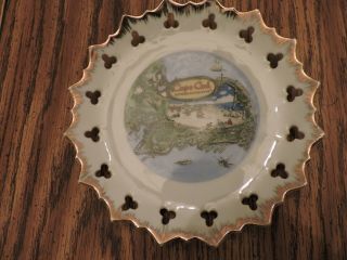 Vintage Cape Cod Massachusetts Souvenir Scalloped Ceramic Plate 6 " Japan Made