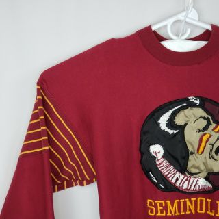Vintage Legends Athletic Wear FSU Seminoles Sweatshirt Womens M Embroidered Logo 2