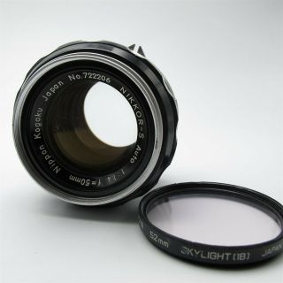 Vtg Nikkor 50mm F/1.  4 Non Ai Camera Lens Japan Made Nippon Kogaku
