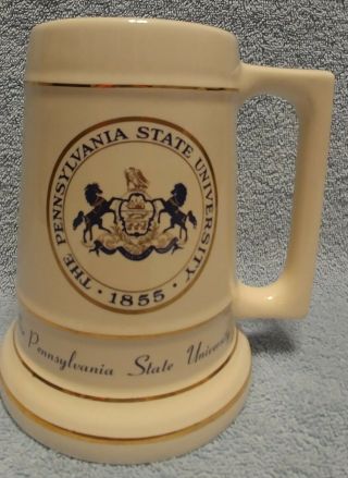 Vintage Penn State University Ceramic Beer Stein Mug Tankard - American Decorato