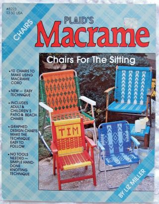 Vintage Macrame Chairs For The Sitting Pattern Book - 1987