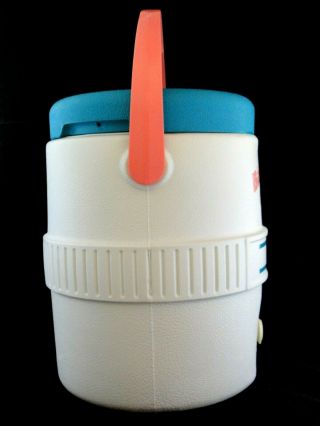 Vtg Barrel Of Fun Igloo 2 Gal Water Cooler Drink Jug Pink Turquoise White Sports 2