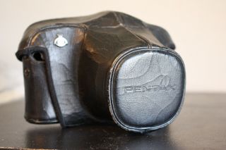 Vintage Asahi Pentax Black Purple Leather Protective Cover Case Ap