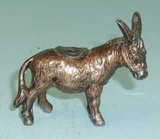 Vintage Cast Metal Lead Donkey Figurine Souvenir Sun Valley Idaho