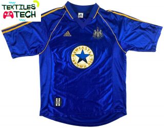 Vintage Newcastle United Adidas Soccer Jersey 1998 - 1999 Mens Large Blue Nufc