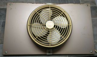 Vintage Frigid Metal Electric Window Fan Reversible Adjustable Retro