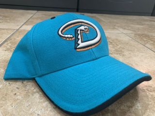 Arizona Diamondbacks Vintage Neon Blue Rare Strapback Hat Retro Mlb Vtg