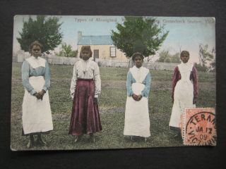 1909 Vintage Postcard Types Of Aboriginal Beauty Coranderrk Station Victoria_vsm