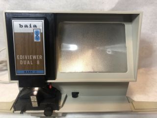 Baia Ediviewer Dual 8 Mark II 2 8 Regular 8MM Film Editor Vintage 07200 2