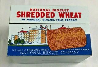 Vintage Nabisco Shredded Wheat 1973 Tin Recipe Box