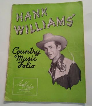 Hank Williams Song Folio - Vintage Songbook Country Western Sheet Music