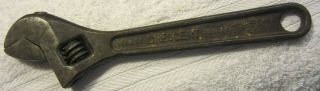 Vintage Crescent 8 ",  Black Oxide,  Adjustable Wrench,  Jamestown N.  Y. ,  Usa Tool