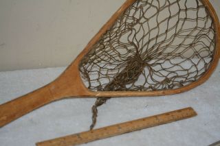 Vintage Wood Fly Fishing Hand Held Net