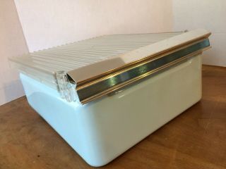 Refrigerator Crisper Drawer & Cover Light Blue Enamel Vintage