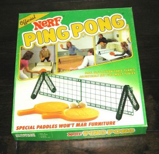 Vintage Official Nerf Ping Pong Table Tennis Parker Bros.  For Almost Any Table