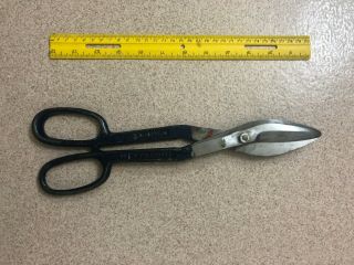 Vintage Eclipse Forged Steel 12 3/4 " Inch Tin Snips Metal Cutting Tool,  90